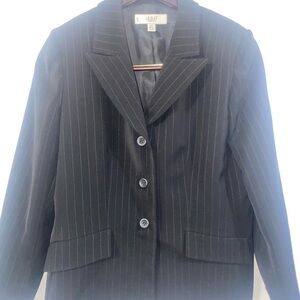 Le Suit Women's Black Striped Blazer